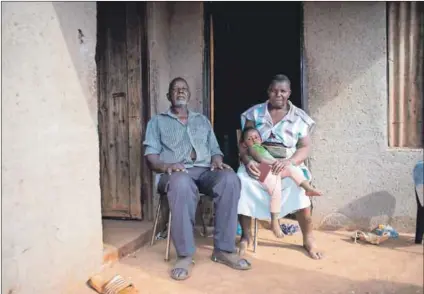  ??  ?? ‘We will die here’: Azariah Shihlangu and his wife Paulina Ritshuri (above) fled the civil war in Mozambique, crossing Kruger National Park on foot in 1986, and do not want to go back to their country of birth