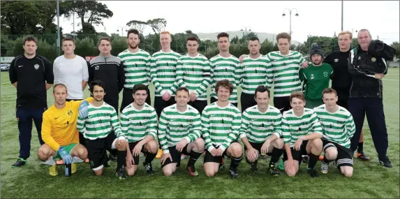  ??  ?? Greystones United, who picked up a point in their opening game of the season.