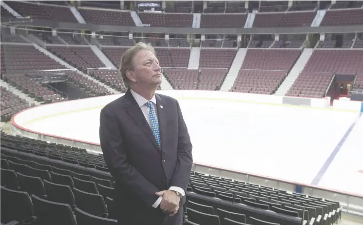  ?? Adrian Wyld / the Cana dian press ?? Ottawa Senators owner Eugene Melnyk at the Canadian Tire Centre. Above, Melnyk hosted over 100 children at the 16th annual Eugene Melnyk Skate for Kids last year.