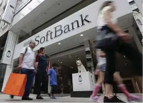  ?? BLOOMBERG PIC ?? SoftBank struck the deal to buy Fortress for US$8.08 a share in February, 39 per cent above the stock’s close the day before the acquisitio­n was announced.
