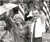  ?? JACK SMITH AP ?? Democratic presidenti­al nominee Walter Mondale with his running mate, Geraldine Ferraro, in 1984.