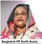  ??  ?? Bangladesh PM Sheikh Hasina