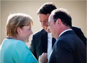  ?? AFP ?? Presidente François Hollande e Angela Merkel promovem nova dinâmica na União Europeia