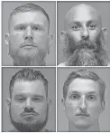  ?? AP FILE ?? From top, left, Brandon Caserta and Barry Croft; and from bottom, left, Adam Dean Fox and Daniel Harris.