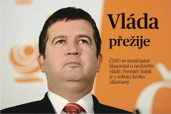  ?? Předseda ČSSD Jan Hamáček. Foto: Michal Šula, MAFRA ??