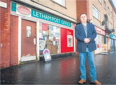  ?? Picture: Steve MacDougall. ?? Councillor John Rebbeck has real concerns over the impact the loss of the Letham branch would have on his community.