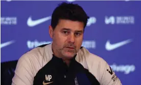 ?? Photograph: Chris Lee/Chelsea FC/Getty Images ?? Mauricio Pochettino compared football management to sitting in an electric chair during his press conference.