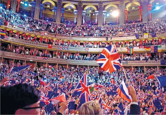  ?? Picture: Shuttersto­ck. ?? The Last Night of the Proms at a packed Royal Albert Hall, before Covid-19 called a halt to such gatherings.