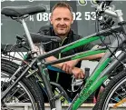  ?? BRADEN FASTIER/ STUFF ?? Kiwi Journeys director Andrew Schwass says a rash of cancellati­ons is putting his cycle tour company under threat.