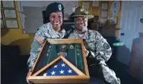  ?? STAFF PHOTO BY TIM BARBER ?? Sgt. 1st Class Azelia Sims, left, and her husband, Sgt. 1st Class Noble Sims retired from the U.S. Army with more than 20 years of service each.