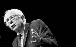  ?? Joshua Lott / Gett y Imag es ?? Democratic presidenti­al candidate Bernie Sanders has experience, ideas and plausible prescripti­ons, writes Diane Francis, unlike Donald Trump.