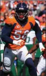  ?? (AP/Bart Young) ?? Linebacker Von Miller was traded by the Denver Broncos to the Los Angeles Rams on Monday. Miller is a seven-time All-Pro selection and helped the Broncos win Super Bowl 50, where he earned MVP honors.