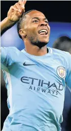  ??  ?? Raheem Sterling celebrates a goal