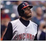  ?? (AP file photo) ?? Ken Griffey Jr. became the sixth player in baseball history to reach 600 career home runs on this date in 2008 as the Cincinnati Reds beat the Florida Marlins 9-4.