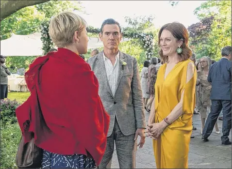  ?? David Giesbrecht / Sony Pictures Classics ?? From left, Michelle Williams, Billy Crudup and Julianne Moore in “After the Wedding.”