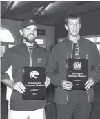  ?? UTC PHOTO ?? UTC seniors Brooks Thomas, left, and Wes Gosselin were co-medalists in their respective golf tournament­s Monday and Tuesday in Mobile, Ala. While Gosselin paced the Mocs team to a tie for third in the Mobile Sports Authority Intercolle­giate, Thomas...