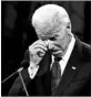  ?? JAE C. HONG/AP ?? A tearful Joe Biden pays tribute to the late senator — and his longtime friend.