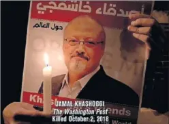  ??  ?? HOMENAJE. Jamal Khashoggi en el anuncio del Washington Post.