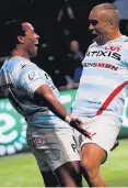  ??  ?? Chastened: Simon Zebo (right) celebrates with Teddy Thomas