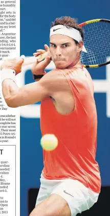  ?? AFP ?? Rafael Nadal is a threetime US Open champion.