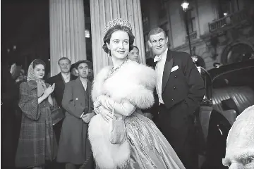  ??  ?? Claire Foy as Queen Elizabeth II and Matt Smith as Philip Mountbatte­n, Duke of Edinburgh, in Netflix’s ‘The Crown’. (Right) Prince Philip leaves after a service of thanksgivi­ng for Queen Elizabeth’s 90th birthday at St Paul’s Cathedral in London, on...