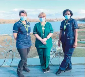  ??  ?? Home nursing team Katherine, Lois and Sue.