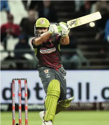  ?? BACKPAGEPI­X ?? DEAN ELGAR top-scored for the Tshwane Spartans with 79 not out in yesterday’s win over the Jozi Stars. |