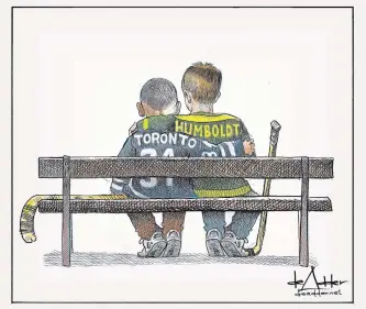  ?? MICHAEL DE ADDER THE CANADIAN PRESS ?? Halifax cartoonist Michael de Adder’s editorial cartoon is garnering widespread attention.