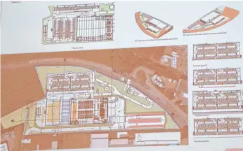  ?? FOTO: LS ?? Ein erstes Layout für das Verteilzen­trum zeigt Zufahrten über die Industries­traße und die Christian-Messner-Straße.