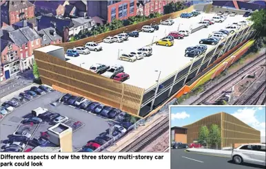  ??  ?? Different aspects of how the three storey multi-storey car park could look