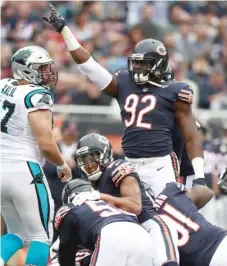  ??  ?? Bears outside linebacker Pernell McPhee ( 92) says he wants ‘‘ to finish out the season on a good note, put great film out there.’’
| AP