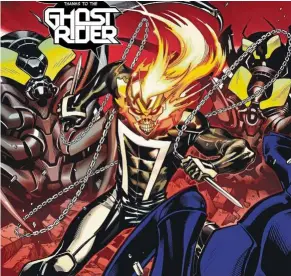  ??  ?? It should be interestin­g to see how well this new Ghost Rider plays with the rest of this new Avengers team.