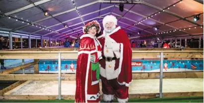  ??  ?? Mrs Claus and Santa Claus at the Wexford People Wexford On Ice rink. See No 2.