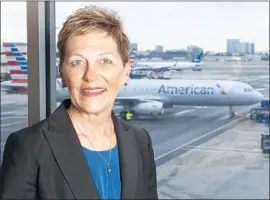  ?? Glenn Koenig Los Angeles Times ?? SUZANNE BODA is American Airlines’ senior vice president for Los Angeles. The largest carrier at LAX has as many as 200 daily f lights and 7,000 workers.