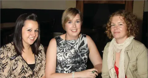  ??  ?? A BLAST FROM THE PAST - 2010: Ciara Doyle, Sonia Kinsella and Jean Halnon at the Ashdown Park Hotel staff barbecue in Gorey Rugby Club.