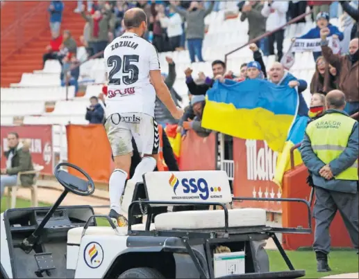  ??  ?? PROTAGONIS­TA. El jugador ucraniano consiguió los dos goles del partido y volvió loca a toda la defensa pucelana.