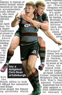  ??  ?? Joy: a delighted Chris Dean of Edinburgh