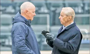  ?? AP ?? SEE YA, FRED! Sandy Alderson won’t be dealing with Fred Wilpon as team president if Steve Cohen completes his purchase of the Mets.