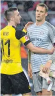  ?? FOTO: DPA ?? Bedient: Neuer will nach dem 2:3 keinen Trost von Reus.