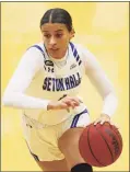  ?? Rich Schultz / Associated Press ?? Seton Hall’s Andra Espinoza-Hunter in action against Villanova on Jan. 6. The former UConn recruit transferre­d to Seton Hall this season.