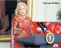  ?? ?? First Lady Jill Biden.