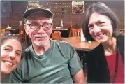  ?? COURTESY SANTA CLARA UNIVERSITY SCHOOL OF LAW’S NORTHERN CALIFORNIA INNOCENCE PROJECT ?? Ed Easley, center, pictured with the lawyers Paige Kaneb, left, and Linda Starr from Santa Clara University School of Law, who helped him clear his name.