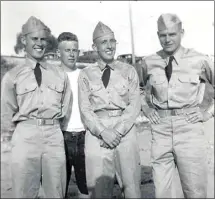  ?? COURTESY PHOTO ?? Longtime Kern County grower Jack Thomson, at far right, in his Navy years during World War II.