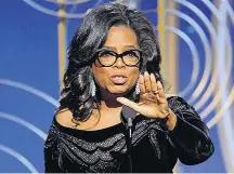  ?? AP ?? Premiada. Oprah recebendo o Globo de Ouro, no domingo