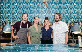  ?? CONTRIBUTE­D ?? The Banshee team (from left) is Executive Chef Nolan Wynn, Bar Manager Katie McDonald, Bar Manager Faielle Stocco and General Manager Peter Chvala.