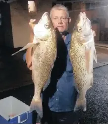  ??  ?? DURBAN angler, Marius Niemand, had a great catch of the day at the Durban harbour last weekend, using white cracker shrimp.