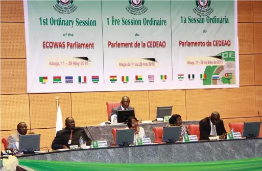  ??  ?? ECOWAS Parliament in session in Abuja