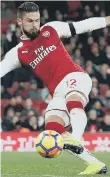  ??  ?? Olivier Giroud hits the fifth goal.