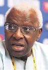  ??  ?? Former IAAF president Lamine Diack, who was embroiled in a major corruption scandal which rocked the athletics world a few years ago.