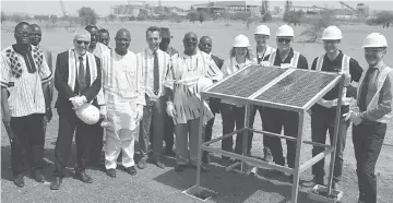  ??  ?? Aera Group has signed a new deal in Burkina Faso with EREN Renewable Energy. The Essaken 15MW solar plant will reduce the use of fossil fuel and save 18,000 tonnes of CO2 emissions per year. — Aera Group photo